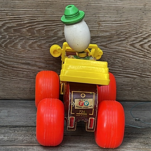 Collectible Vintage Jalopy Pull Toy :: Clown Car :: 1965 :: Fisher Price - Picture 5 of 11